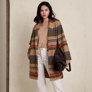 Banana Rebublic Striped Shawl Collar Coat